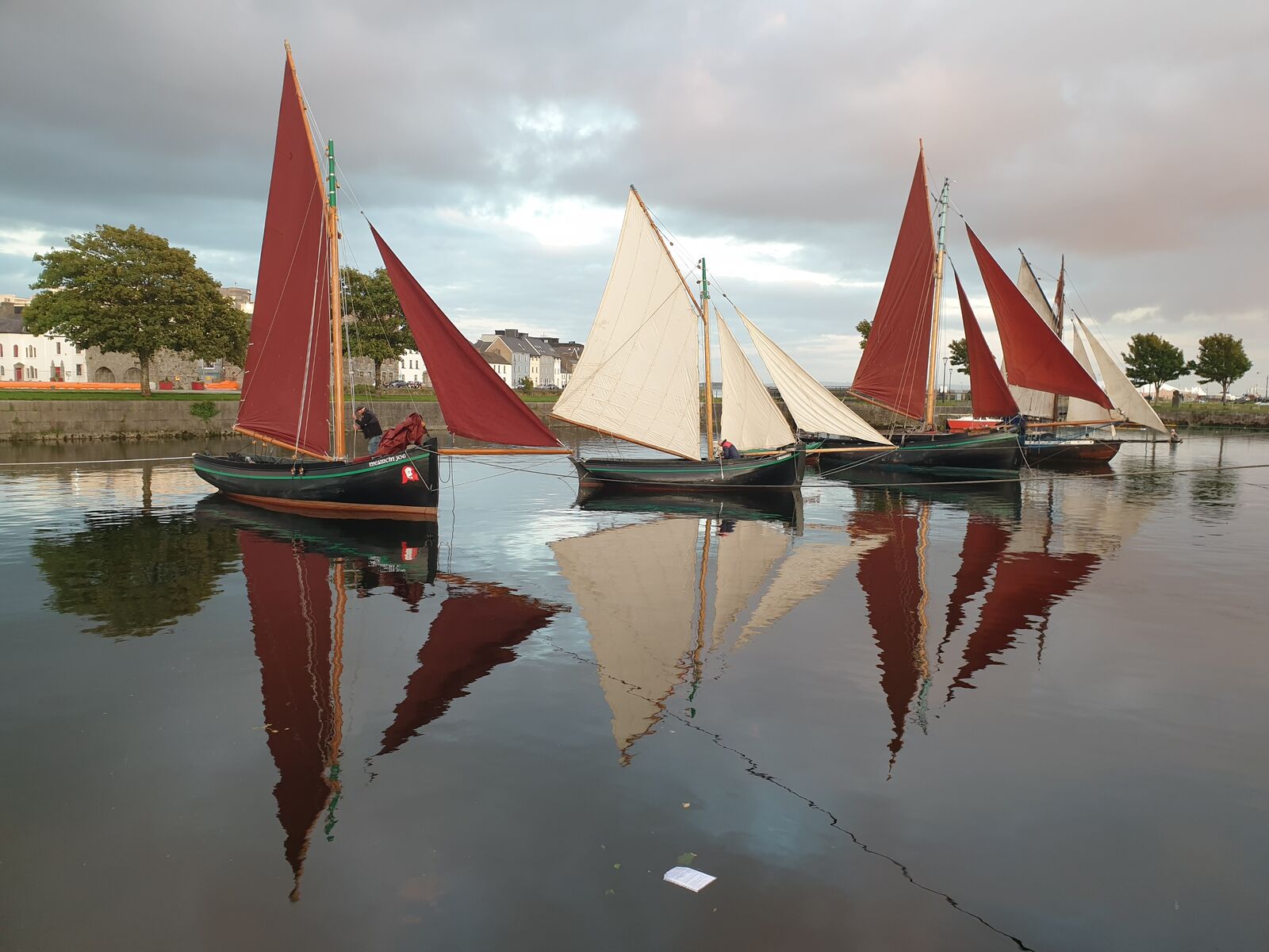 Three so-calleed Galway hooker fishing boats