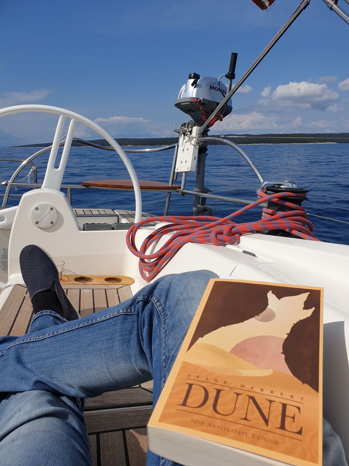Reading material for calm weather: Dune by Frank Herbert
