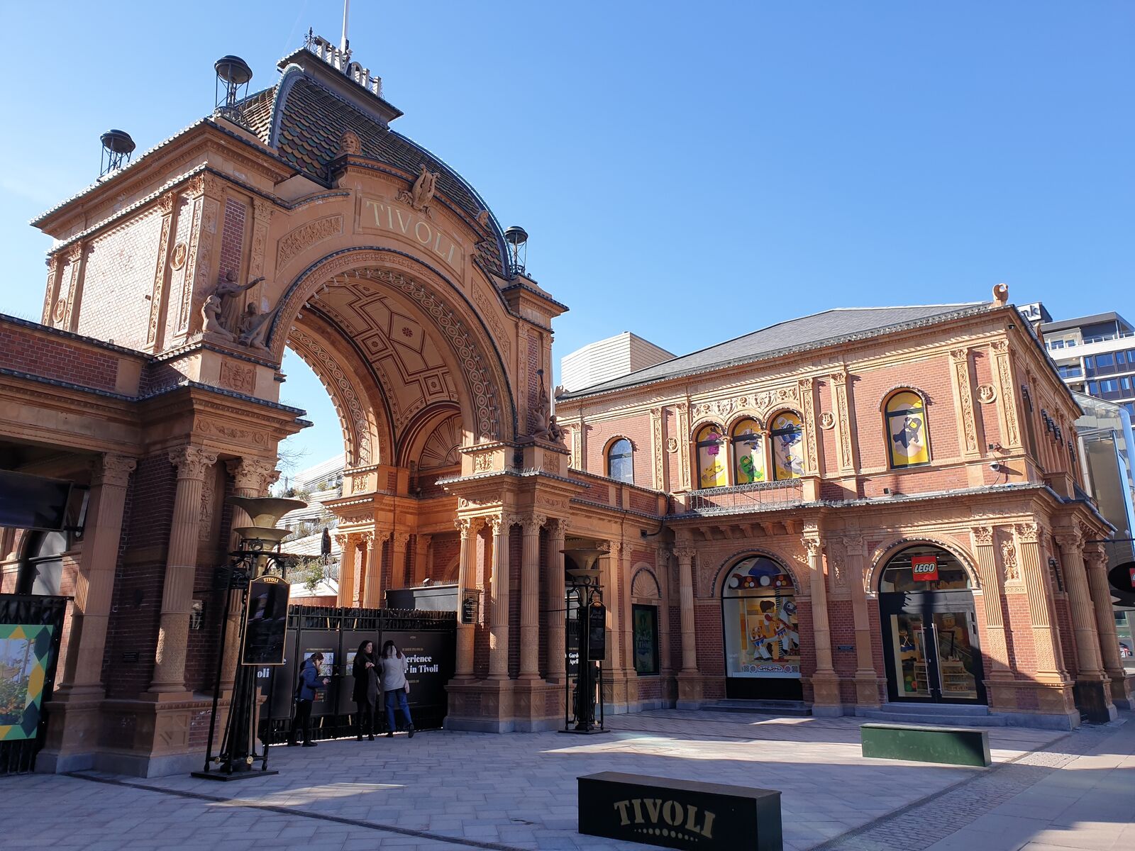 Entrance to the Tivoli amusement park which was still closed in early April