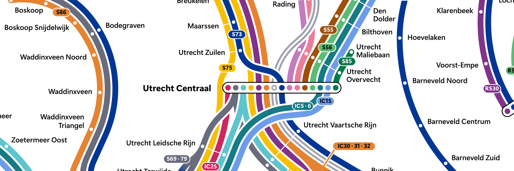 Featured image of post A curvy map for the Dutch railway network inspired by van Gogh