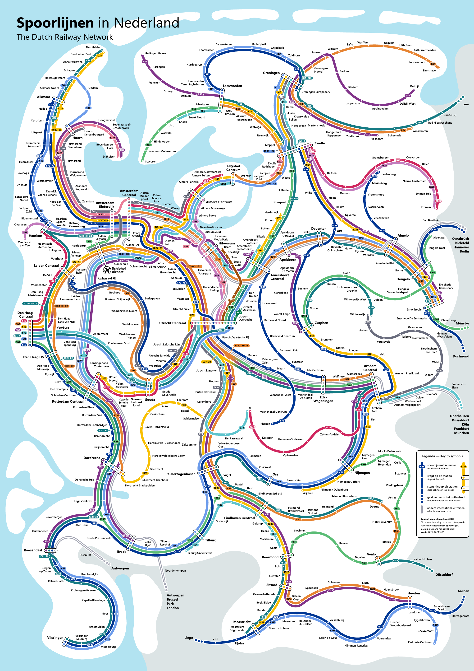 Spoorlijnen in Nederland – Das niederländische Schienennetz.